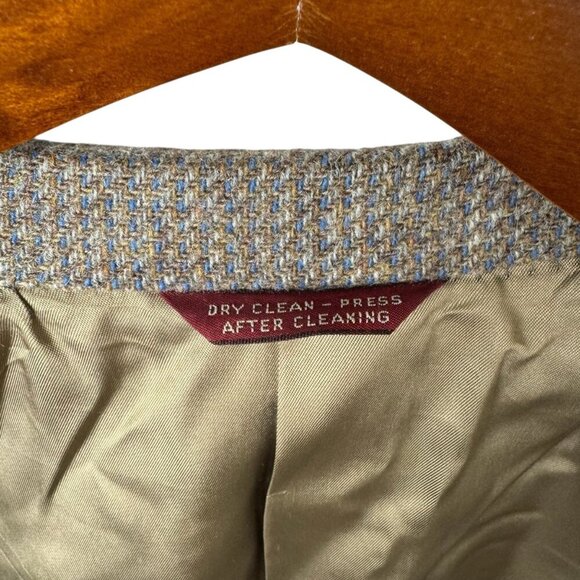 Cricketeer Brown Plaid 100% Wool Woolmark Sz 44 READ Blazer Sport Coat Academia - Picture 8 of 16